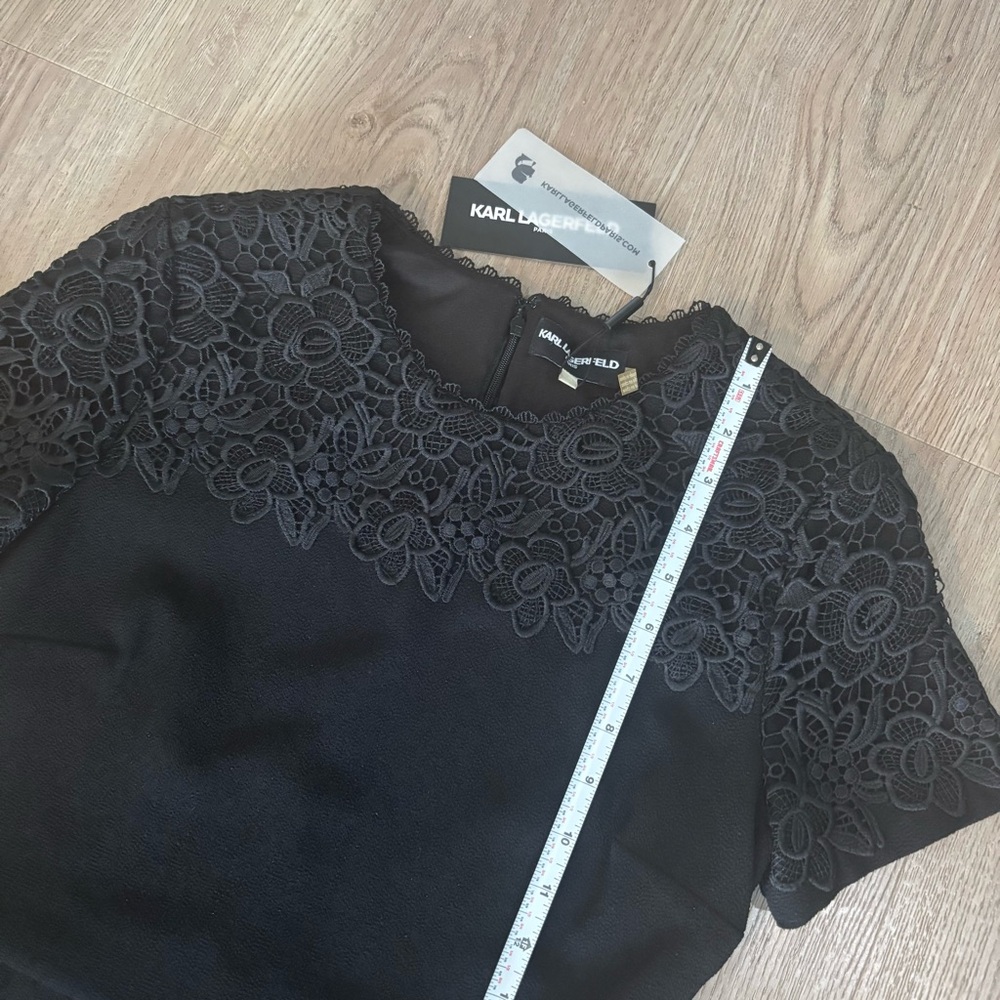 Karl Lagerfeld Black Floral Midi Dress - Picture 6 of 11